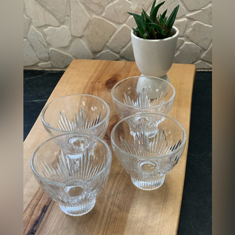 INDIANA GLASS | Set of 4 | Vintage “The Cocktailer” Cocktail Glasses